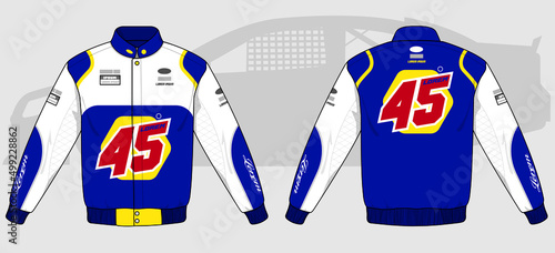 Racing jacket colorful mockup template hoodie car motorcycle