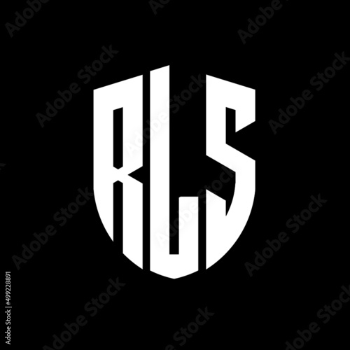 RLS letter logo design. RLS modern letter logo with black background. RLS creative  letter logo. simple and modern letter logo. vector logo modern alphabet font overlap style. Initial letters RLS  photo