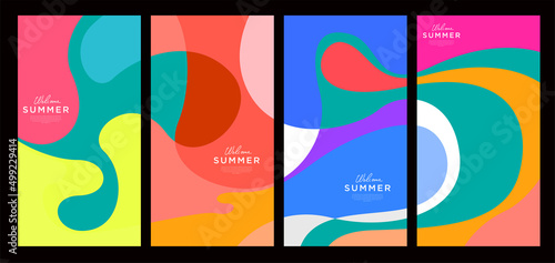 Vector Colorful liquid and fluid background for summer collection © yahya