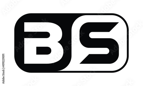 BS wi-fi shape logo design vector template | monogram logo | abstract logo | wordmark logo | lettermark logo | business logo | brand logo | flat logo.