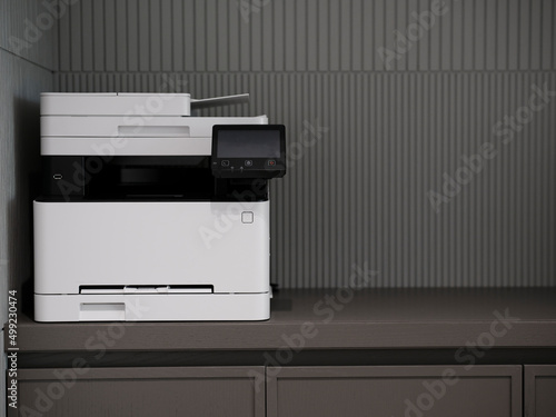 white copying machine in an office
