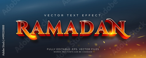 Ramadan cinematic text style effect fully editable