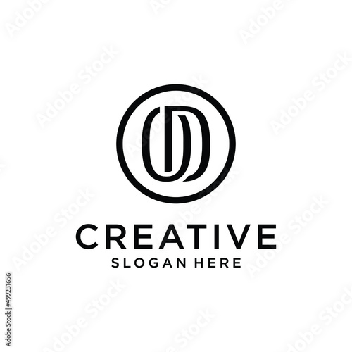 Letter od logo design template