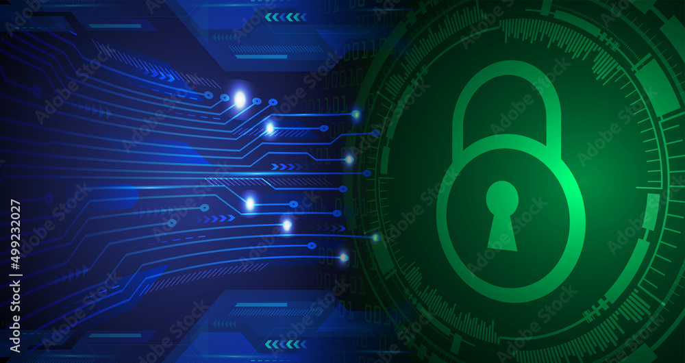 Closed Padlock on digital background, cyber security Closed Padlock on digital background, cyber security