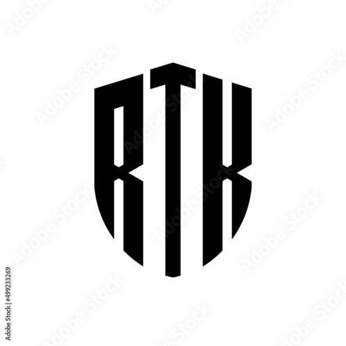 RTK letter logo design. RTK modern letter logo with black background. RTK creative  letter logo. simple and modern letter logo. vector logo modern alphabet font overlap style. Initial letters RTK  photo
