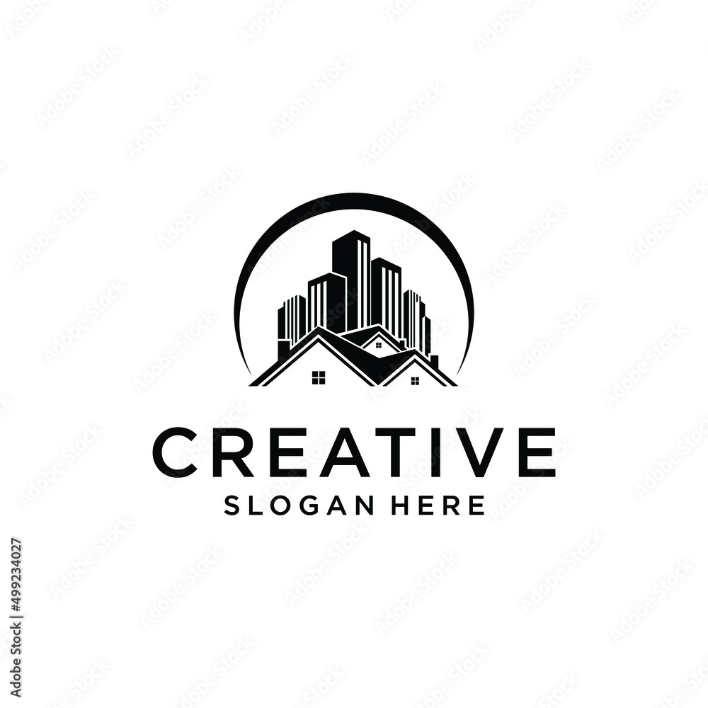 Building real estate logo design template