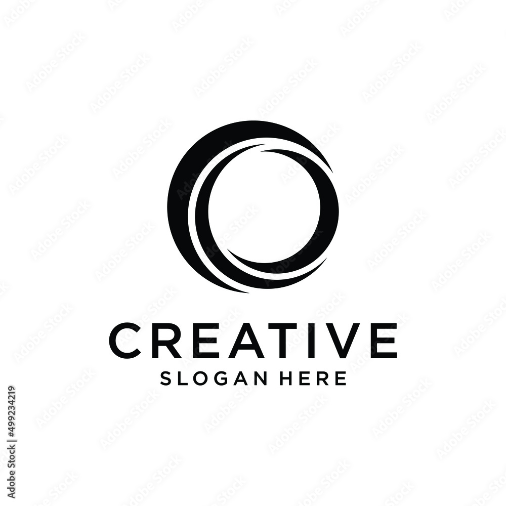 Letter o logo design template