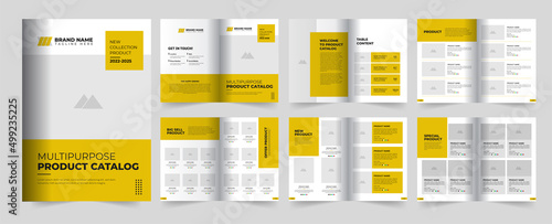 Product catalogue or Product catalog Design or Yellow Color Catalog Design