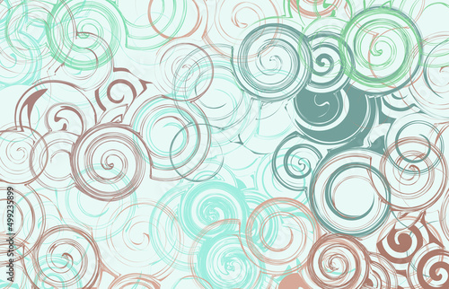 green background with circles
