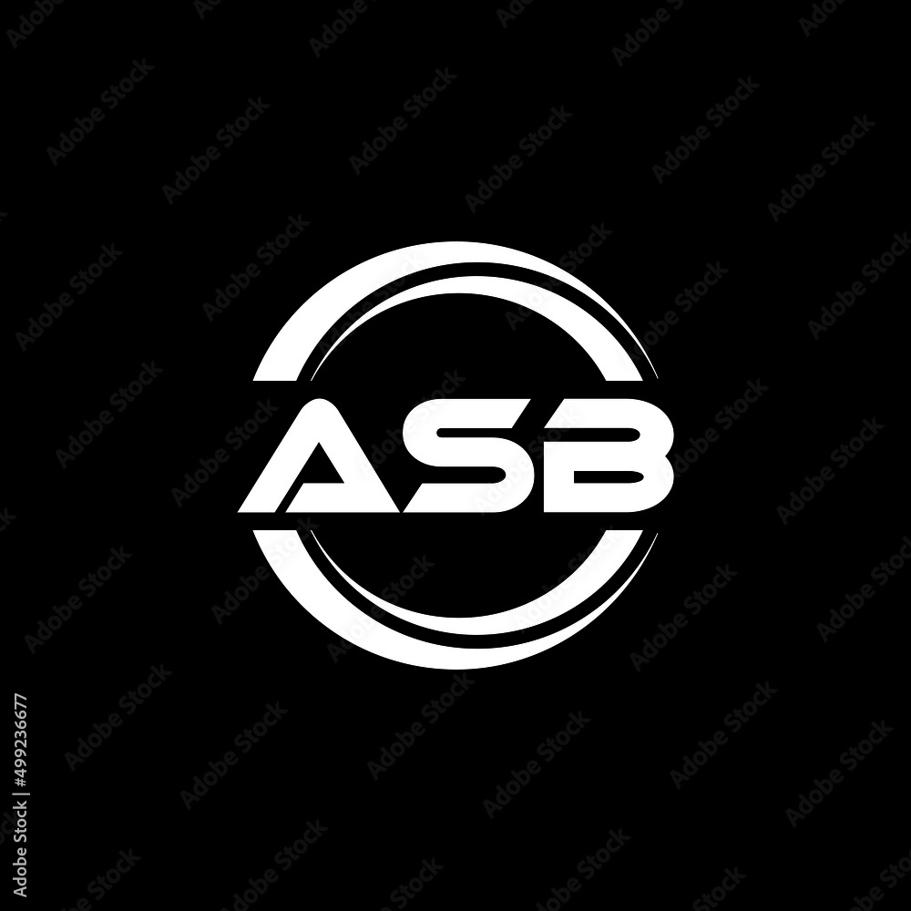 ASB letter logo design with black background in illustrator, vector logo modern alphabet font overlap style. calligraphy designs for logo, Poster, Invitation, etc. ASB letter logo design with black background in illustrator, vector logo modern alphabet font overlap style. calligraphy designs for logo, Poster, Invitation, etc.