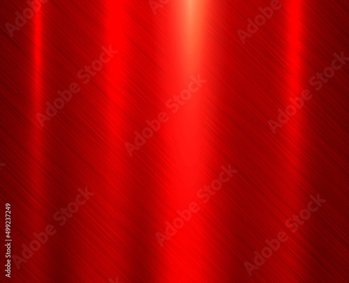 Metal red texture background, brushed metallic texture plate pattern, vector illustration.