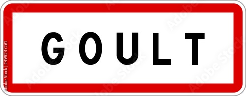 Panneau entrée ville agglomération Goult / Town entrance sign Goult photo