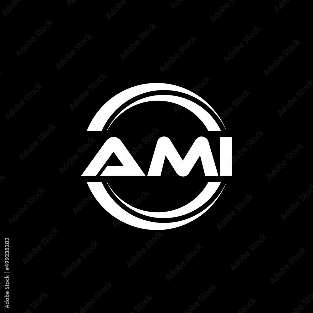 AMI letter logo design with black background in illustrator, vector logo modern alphabet font overlap style. calligraphy designs for logo, Poster, Invitation, etc. AMI letter logo design with black background in illustrator, vector logo modern alphabet font overlap style. calligraphy designs for logo, Poster, Invitation, etc.