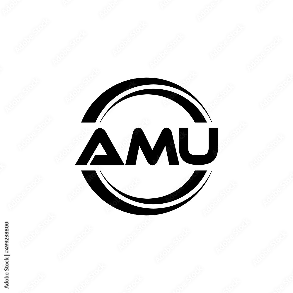 AMU letter logo design with white background in illustrator, vector logo modern alphabet font overlap style. calligraphy designs for logo, Poster, Invitation, etc. AMU letter logo design with white background in illustrator, vector logo modern alphabet font overlap style. calligraphy designs for logo, Poster, Invitation, etc.