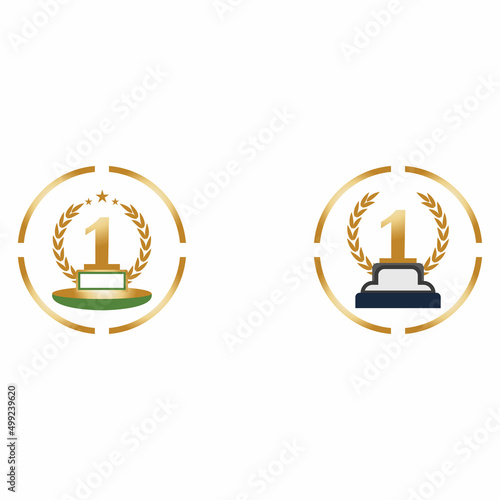 First place trophy cup vector icon illustration © Achmad99