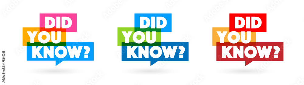 Fototapeta premium Did you know? 