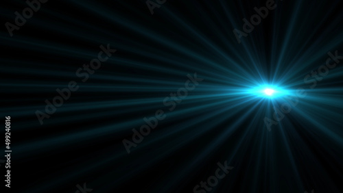 bright blue star with rays and highlights