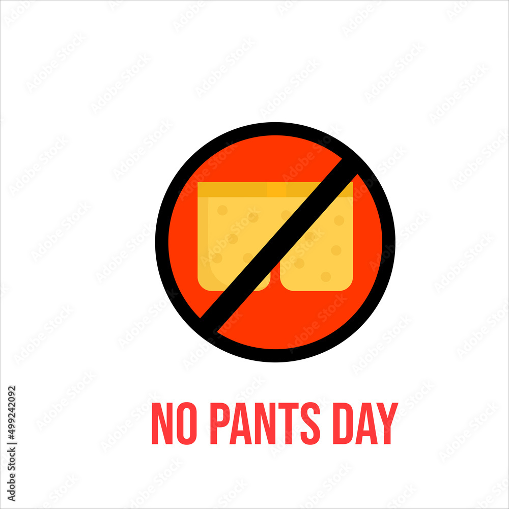 vector graphic of no pants day good for national no pants day