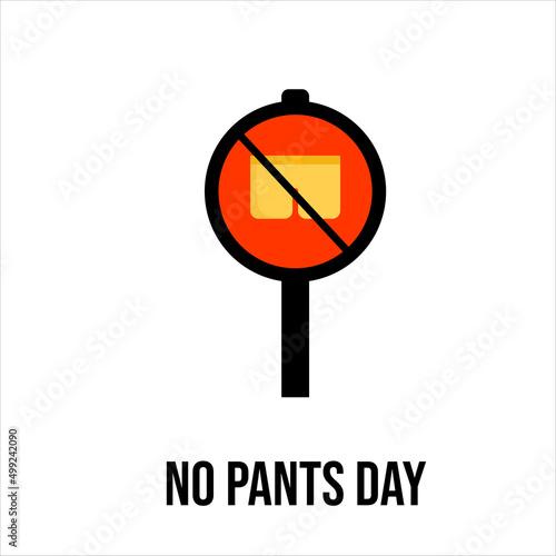 vector graphic of no pants day good for national no pants day celebration. flat design. flyer design.flat illustration. photo