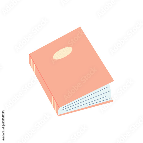 World book day concept, studying, learning. Book in cartoon flat style. Vector illustration of hand drawn educational, encyclopedias, planner