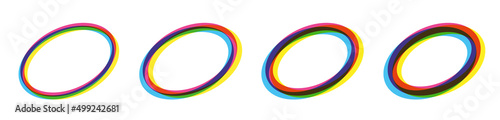 Intertwined colored ovals