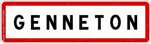 Panneau entrée ville agglomération Genneton / Town entrance sign Genneton