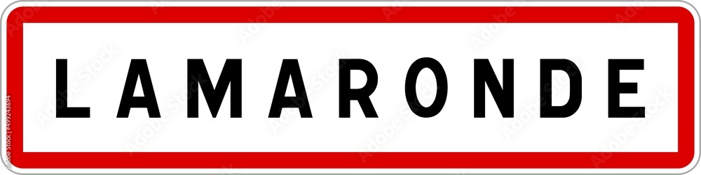 Panneau entrée ville agglomération Lamaronde / Town entrance sign Lamaronde Panneau entrée ville agglomération Lamaronde / Town entrance sign Lamaronde