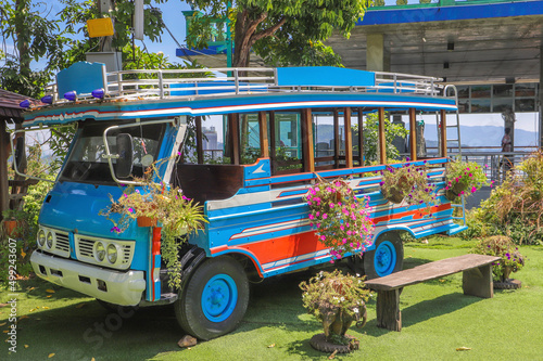 bus on the beach