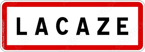 Panneau entrée ville agglomération Lacaze / Town entrance sign Lacaze photo