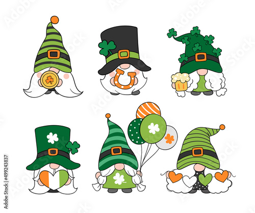 Draw collection St Patrick gnomes photo