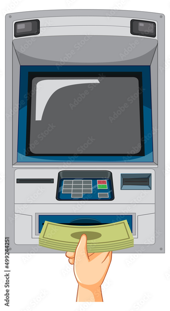 ATM machine isolated on white background ATM machine isolated on white background