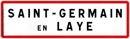 Panneau entrée ville agglomération Saint-Germain-en-Laye / Town entrance sign Saint-Germain-en-Laye