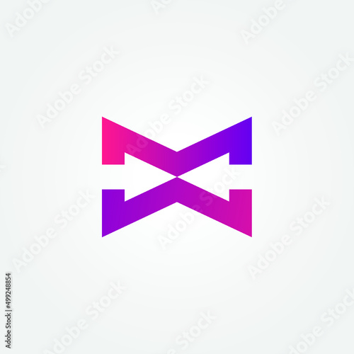 m and w leetr cross mark icon
