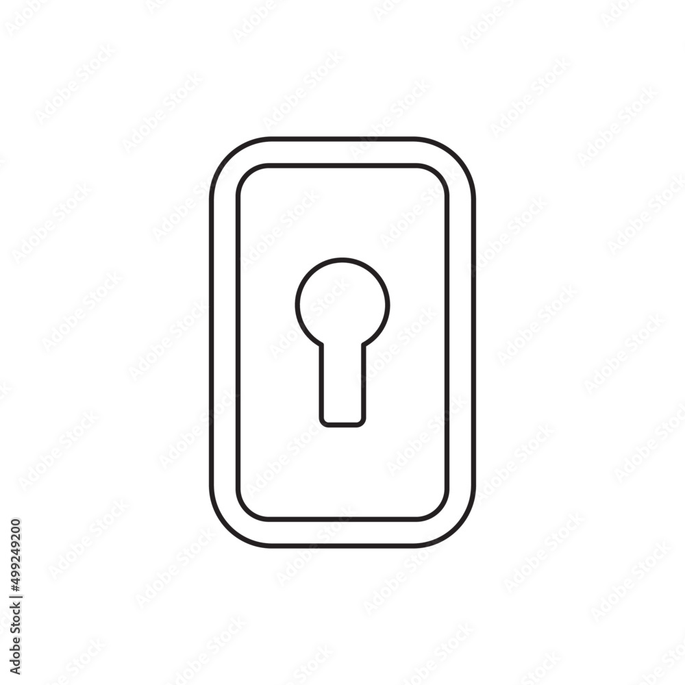 Keyhole icon line style icon, style isolated on white background Keyhole icon line style icon, style isolated on white background