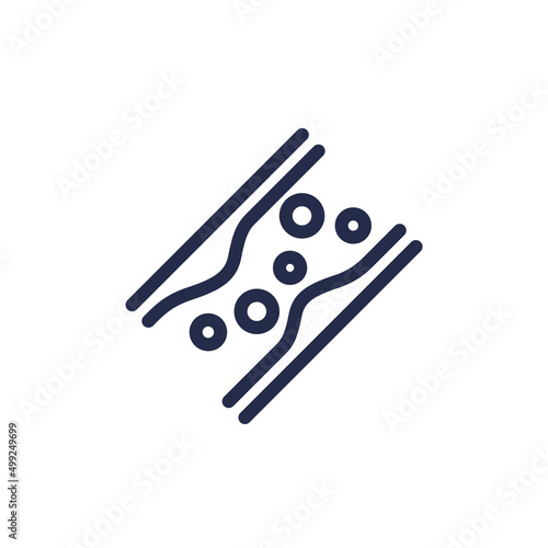 cholesterol in blood line icon