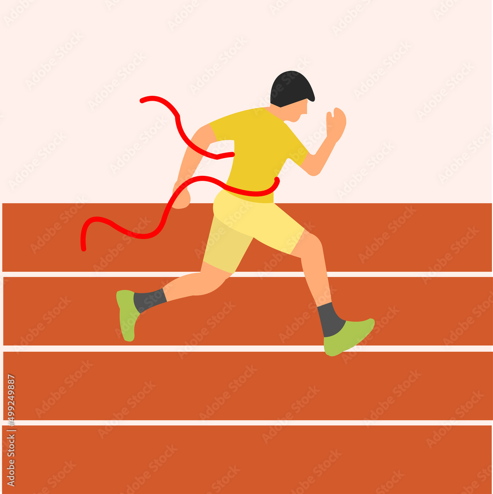 Obraz premium vector graphic of World Athletics Day good for national World Athletics Day celebration. flat design. flyer design.flat illustration.