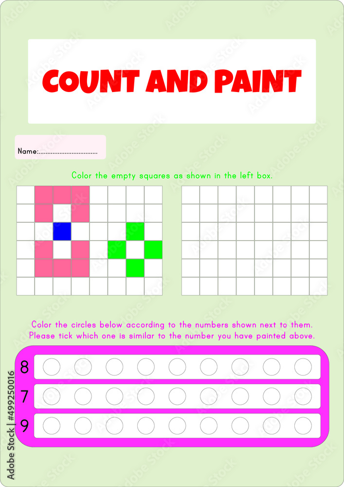 This worksheet is about counting and coloring the pictures.