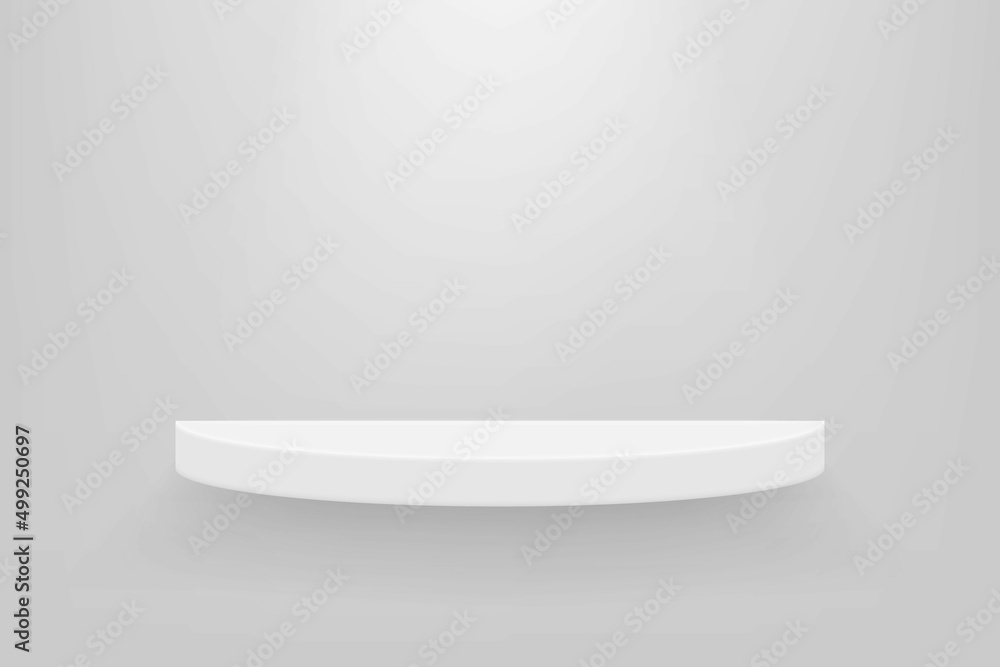 Empty white color shelf with shadow background. Empty white color shelf with shadow background.