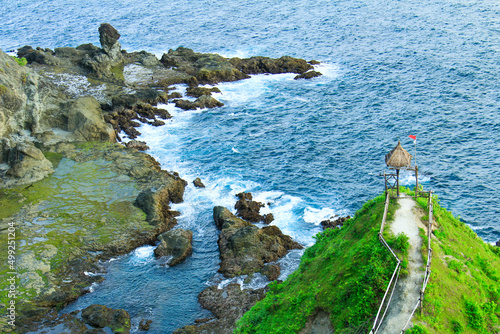 Beautiful Morning View at Gunung Kidul Beach Indonesia photo