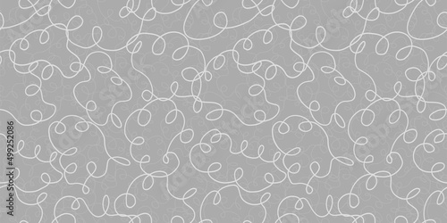 Doodle shapes background. Seamless pattern. Vector. らくがきイラストパターン