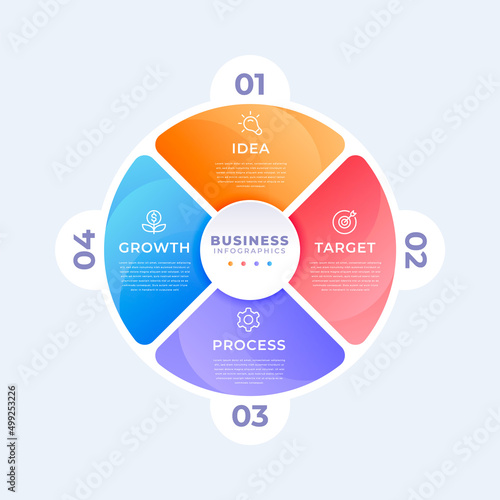 Professional business circular infographic template