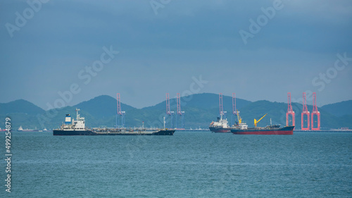 Marine oil cargo ship at Koh Sichang gulf