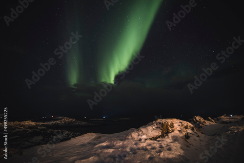 Northern Lights (Aurora Borealis) in Norway during wintertime