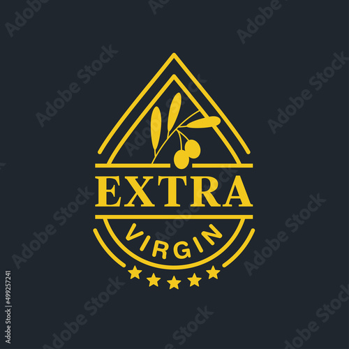 Extra virgin grade of Olive oil - vector sticker