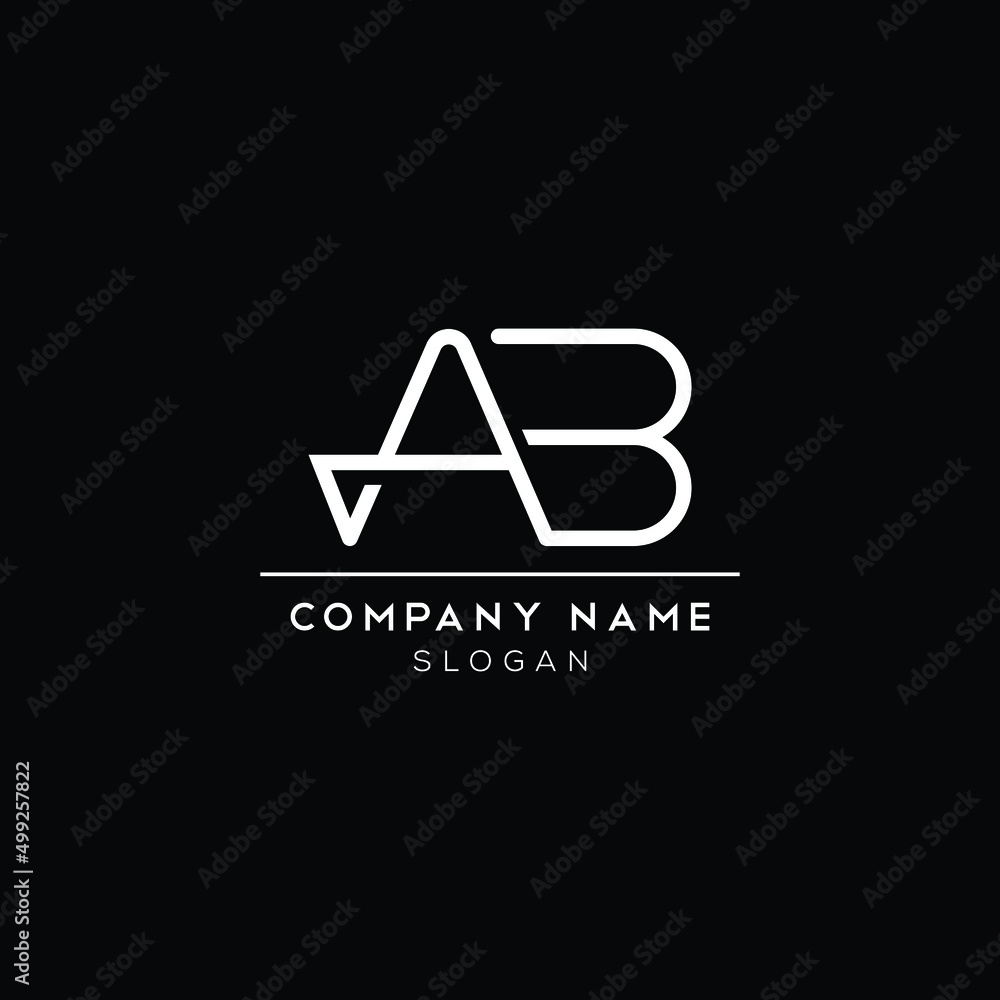 AB logo design. Letter AB logo. letter ab AB logo design. Letter AB logo. letter ab