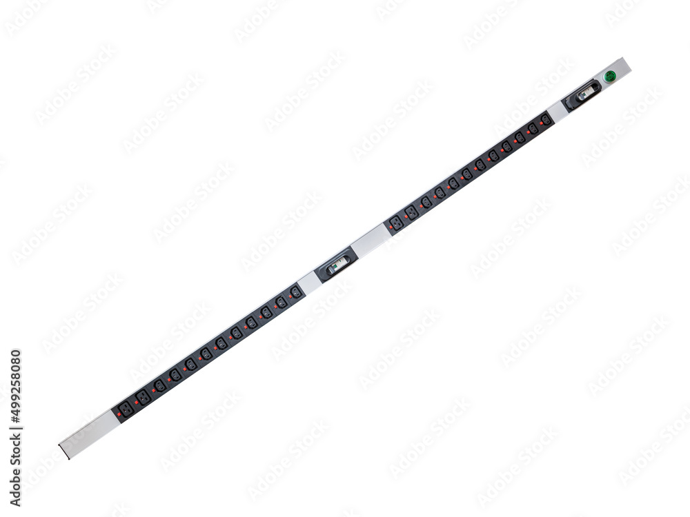 Six Way Extension Lead Power Strip. Power distribution unit on isolated