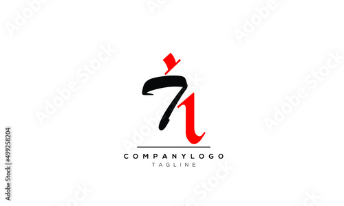 Alphabet letters Initials logo TI
