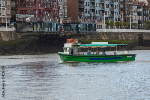 Old boat transporting people from one shore to another