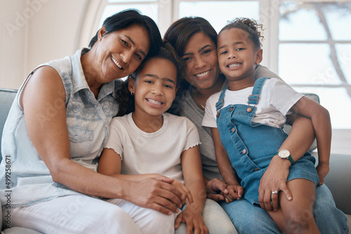 Spending time with my favourite people. Shot of a young woman spending time with her mother and daughters. © Wayde Oostendorp/peopleimages.com