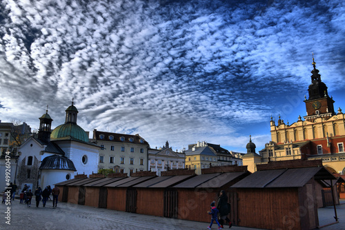 Vistas de los diferentes lugares turísticos de Cracovia, Polonia 